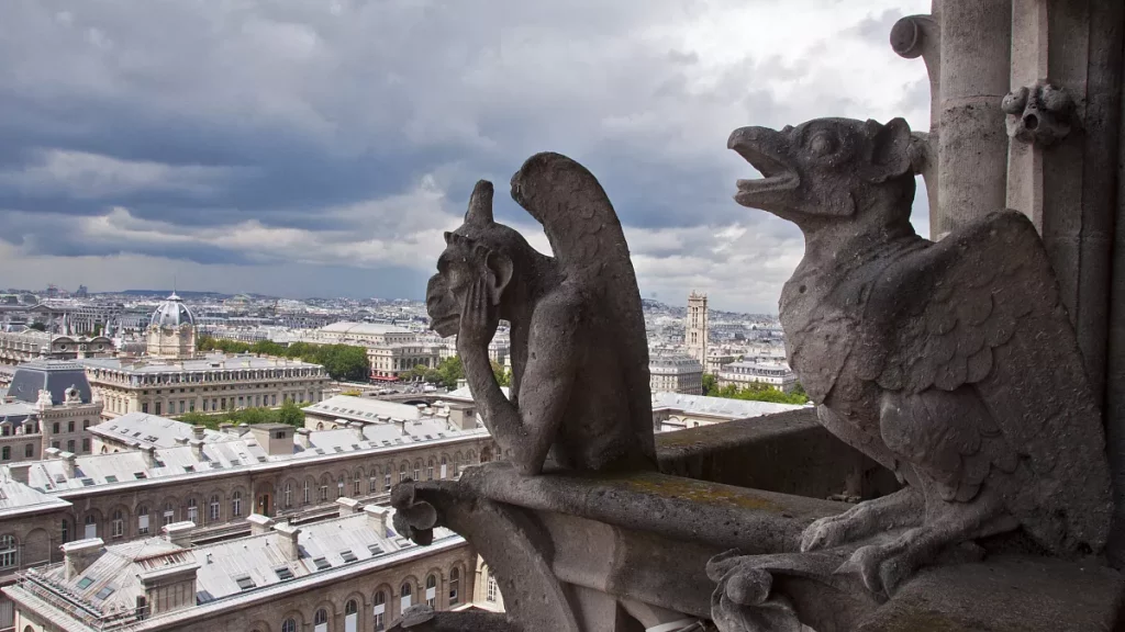 Les célèbres gargouilles de notre Dame