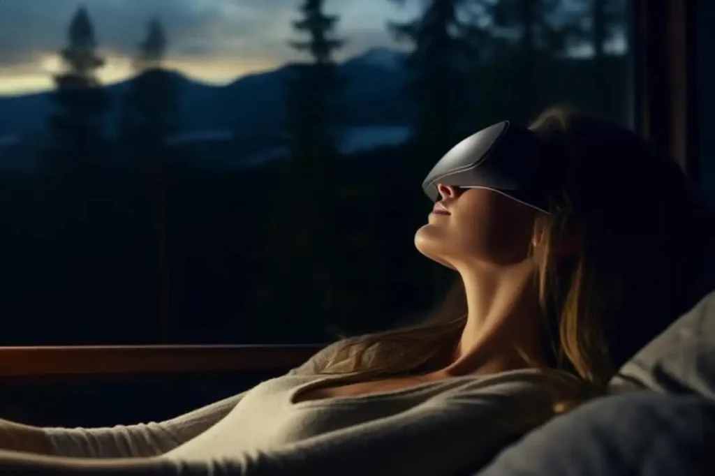 Family playing a virtual reality game together