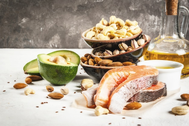 Products with healthy fats