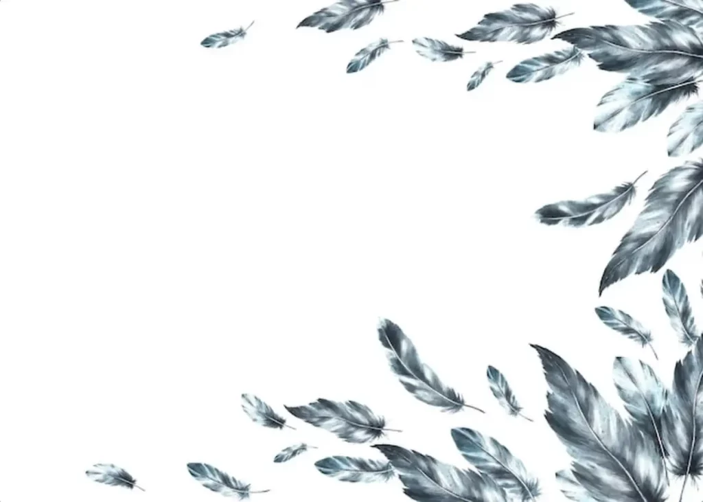 Watercolor monochrome banner bird gray black feathers with granulation of shades and natural