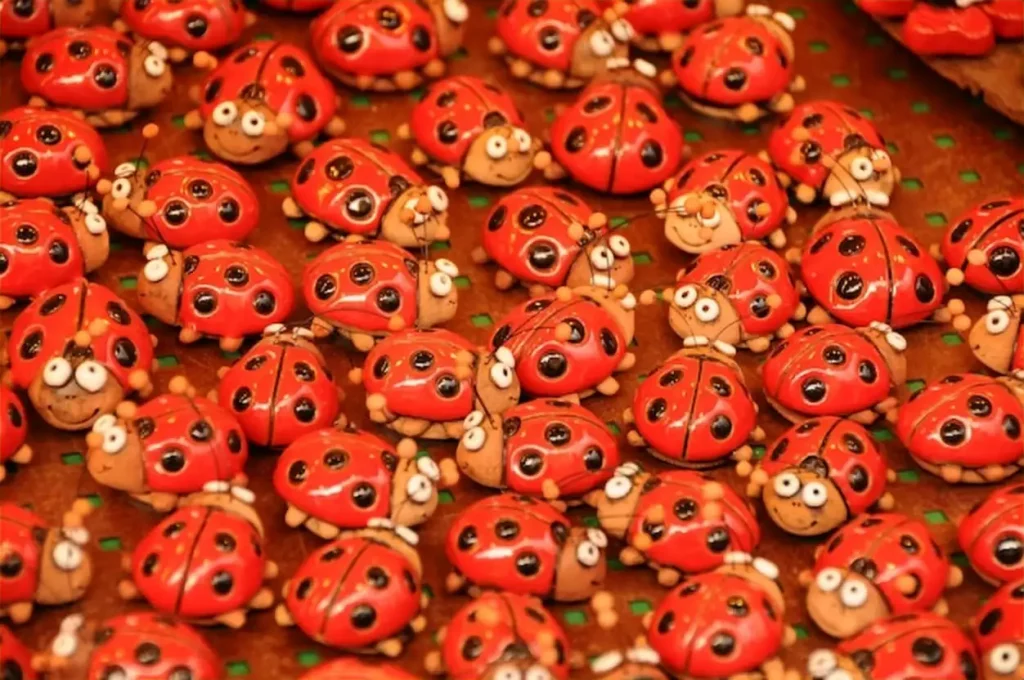 High angle view of christmas decorations at market stall