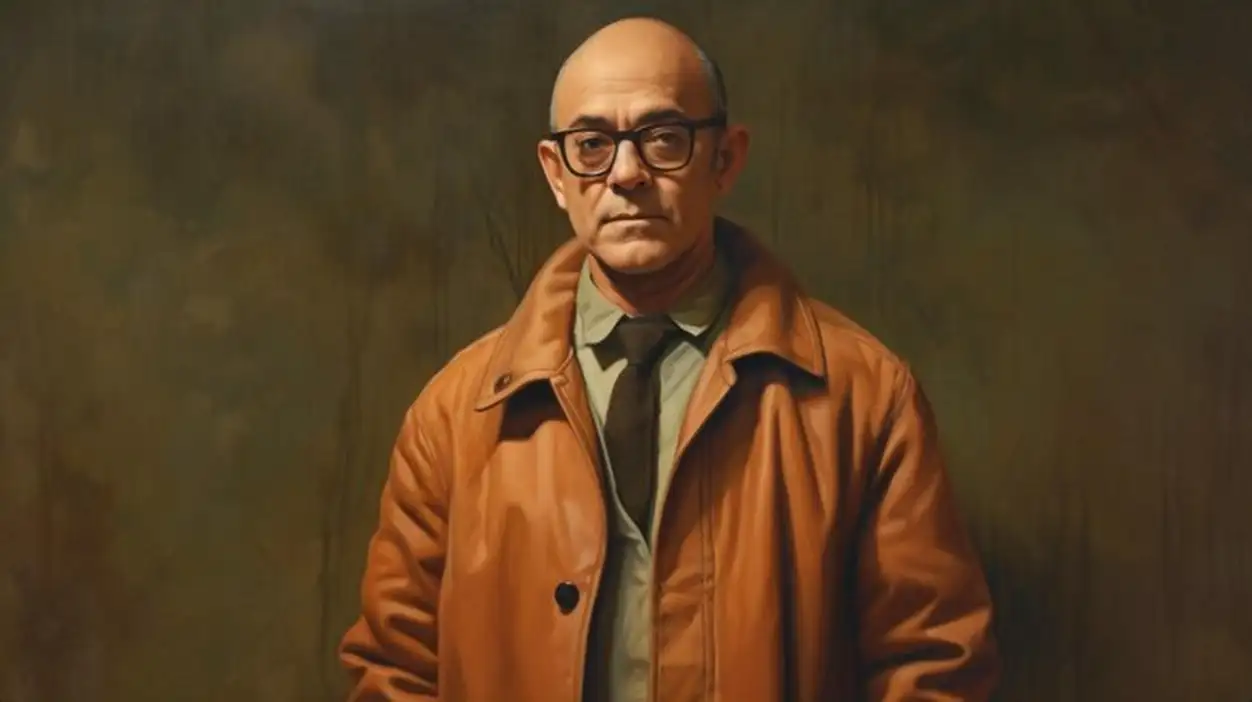 A man with glasses and a brown jacket