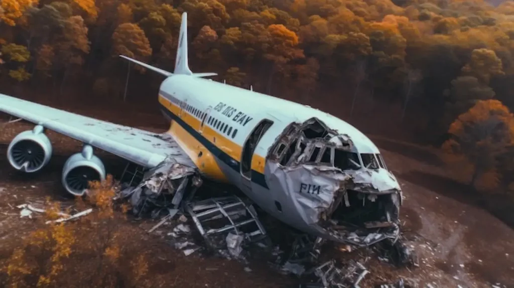 Crashed Airplane in a Forest