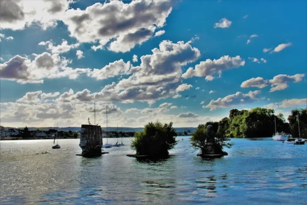 Scenic view of river against sky