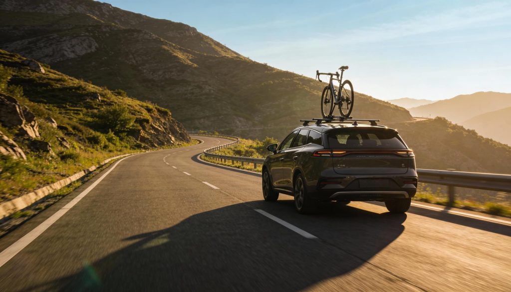 holiday-car-bike Voiture sur la route des vacances