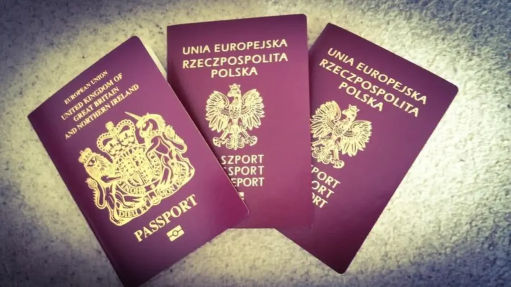High angle view of passports on table