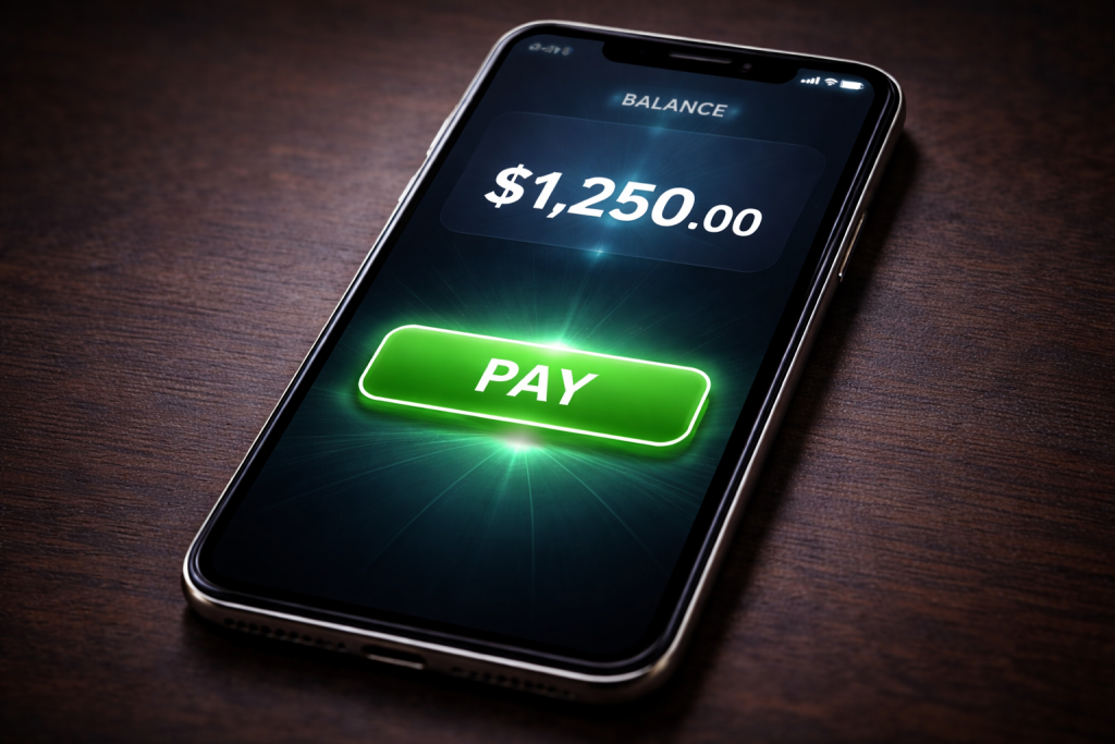 Encaissement sur téléphone