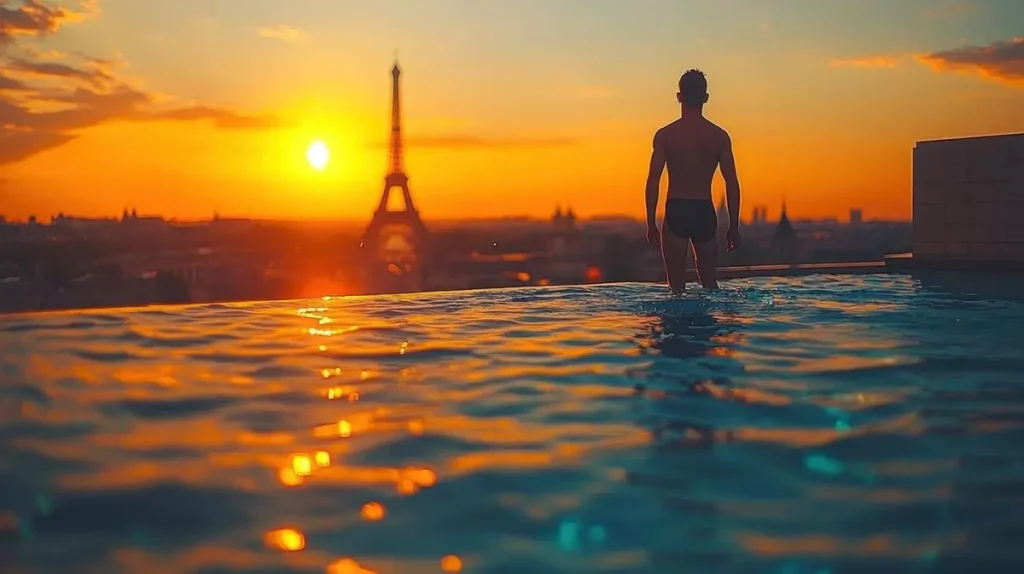 piscine extérieure Paris Seine soleil